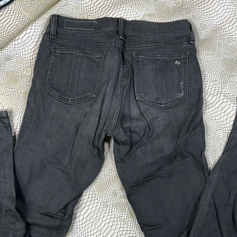 Rag and bone black super soft distressed skinny jeans - Picture 5 of 6